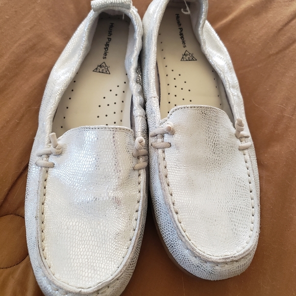 silver hush puppies shoes